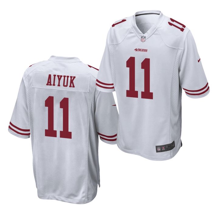 Men San Francisco 49ers 11 Brandon Aiyuk Nike White Player Game NFL Jersey